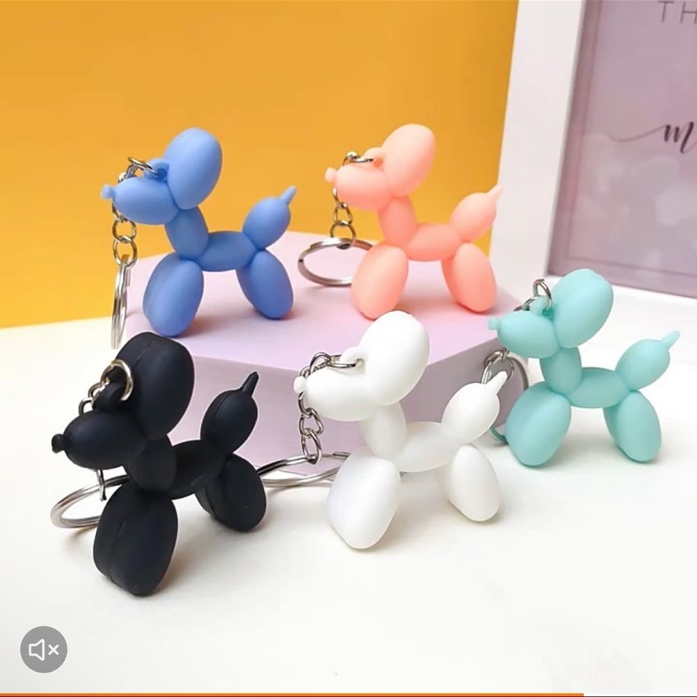 Dog Balloon Animal Keychain